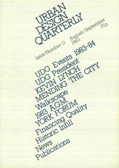 URBAN DESIGN 11 | August/September 1983 Publication Urban Design Group