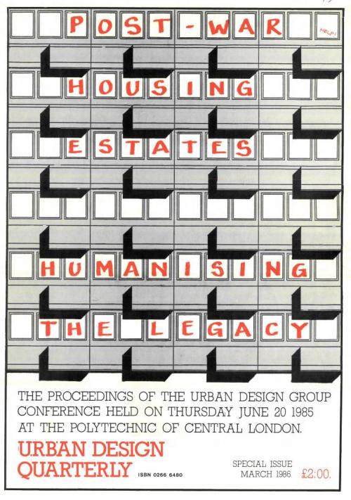 URBAN DESIGN SPECIAL ISSUE Spring 1986 Publication Urban Design Group