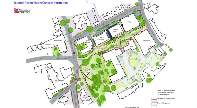Tyndall Avenue Public Realm, University of Bristol Project Images Tyndall Avenue Public Realm, University of Bristol Project Images